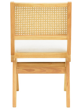 Καρέκλα Winslow Pakoworld Rubberwood σε Φυσική Απόχρωση-Ύφασμα Λευκό 46x58x80εκ