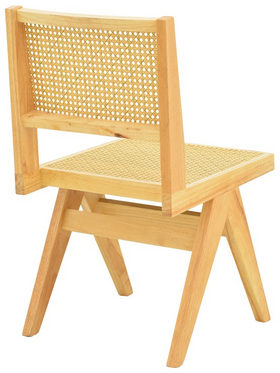 Καρέκλα Winslow Pakoworld Rubberwood-Rattan σε Φυσική Απόχρωση 46x58x80εκ