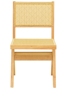 Καρέκλα Winslow Pakoworld Rubberwood-Rattan σε Φυσική Απόχρωση 46x58x80εκ