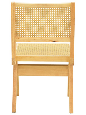Καρέκλα Winslow Pakoworld Rubberwood-Rattan σε Φυσική Απόχρωση 46x58x80εκ