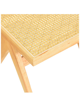 Καρέκλα Winslow Pakoworld Rubberwood-Rattan σε Φυσική Απόχρωση 46x58x80εκ