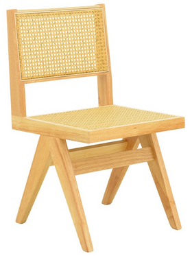 Καρέκλα Winslow Pakoworld Rubberwood-Rattan σε Φυσική Απόχρωση 46x58x80εκ
