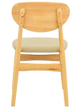 Καρέκλα Cardith Pakoworld Rubberwood-Plywood σε Φυσική Απόχρωση-pu Μπεζ 48x51x78εκ