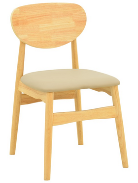 Καρέκλα Cardith Pakoworld Rubberwood-Plywood σε Φυσική Απόχρωση-pu Μπεζ 48x51x78εκ