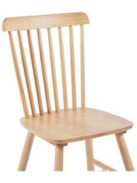 Καρέκλα Bristol Pakoworld Rubberwood σε Φυσική Απόχρωση 45x51x86εκ