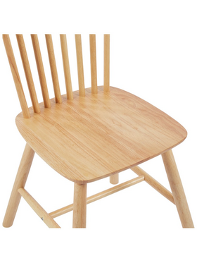 Καρέκλα Bristol Pakoworld Rubberwood σε Φυσική Απόχρωση 45x51x86εκ