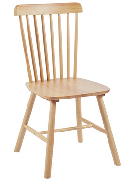 Καρέκλα Bristol Pakoworld Rubberwood σε Φυσική Απόχρωση 45x51x86εκ