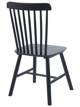 Καρέκλα Bristol Pakoworld Rubberwood σε Μαύρη Απόχρωση 45x51x86εκ