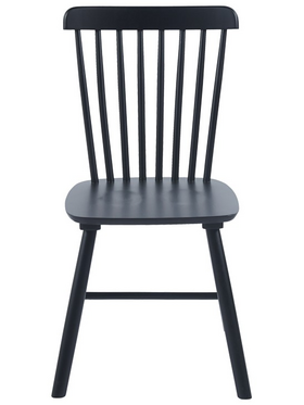 Καρέκλα Bristol Pakoworld Rubberwood σε Μαύρη Απόχρωση 45x51x86εκ