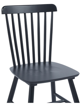 Καρέκλα Bristol Pakoworld Rubberwood σε Μαύρη Απόχρωση 45x51x86εκ