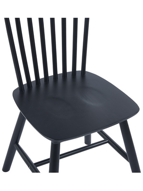 Καρέκλα Bristol Pakoworld Rubberwood σε Μαύρη Απόχρωση 45x51x86εκ