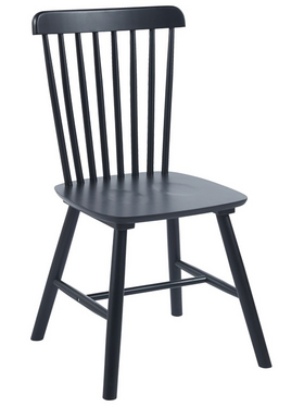 Καρέκλα Bristol Pakoworld Rubberwood σε Μαύρη Απόχρωση 45x51x86εκ