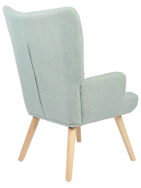 Πολυθρόνα-Μπερζέρα Gerlina Pakoworld Μέντα Ύφασμα με Πόδι σε Φυσική Απόχρωση 71x64x94εκ