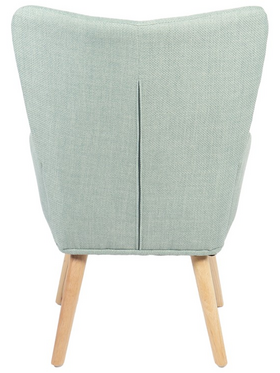 Πολυθρόνα-Μπερζέρα Gerlina Pakoworld Μέντα Ύφασμα με Πόδι σε Φυσική Απόχρωση 71x64x94εκ