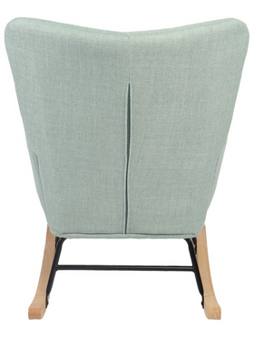 Κουνιστή Πολυθρόνα Jianna Pakoworld Μέντα Ύφασμα με Πόδι σε Φυσική Απόχρωση 79x64x89εκ