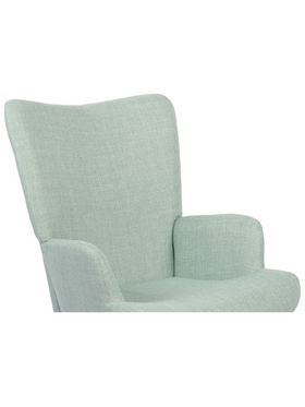 Κουνιστή Πολυθρόνα Jianna Pakoworld Μέντα Ύφασμα με Πόδι σε Φυσική Απόχρωση 79x64x89εκ