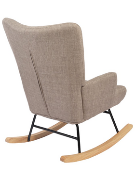 Κουνιστή Πολυθρόνα Jianna Pakoworld Γκρι-Μπεζ Ύφασμα με Πόδι σε Φυσική Απόχρωση 79x64x89εκ Κουνιστή Πολυθρόνα Jianna Pakoworld Γκρι-Μπεζ Ύφασμα με Πόδι σε Φυσική Απόχρωση 79x64x89εκ