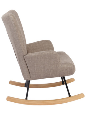 Κουνιστή Πολυθρόνα Jianna Pakoworld Γκρι-Μπεζ Ύφασμα με Πόδι σε Φυσική Απόχρωση 79x64x89εκ Κουνιστή Πολυθρόνα Jianna Pakoworld Γκρι-Μπεζ Ύφασμα με Πόδι σε Φυσική Απόχρωση 79x64x89εκ