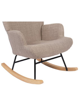 Κουνιστή Πολυθρόνα Jianna Pakoworld Γκρι-Μπεζ Ύφασμα με Πόδι σε Φυσική Απόχρωση 79x64x89εκ Κουνιστή Πολυθρόνα Jianna Pakoworld Γκρι-Μπεζ Ύφασμα με Πόδι σε Φυσική Απόχρωση 79x64x89εκ