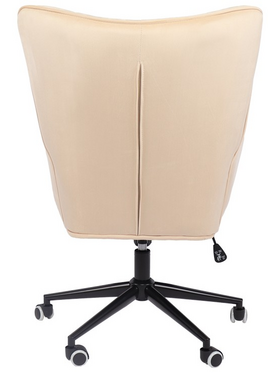 Πολυθρόνα-Μπερζέρα Lobima Pakoworld Περιστρεφόμενη Κρεμ Βελούδο με Βάση σε Μαύρη Απόχρωση 71x68x104εκ