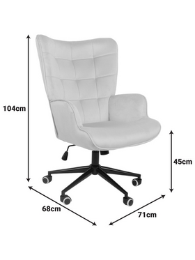 Πολυθρόνα-Μπερζέρα Lobima Pakoworld Περιστρεφόμενη Κρεμ Βελούδο με Βάση σε Μαύρη Απόχρωση 71x68x104εκ