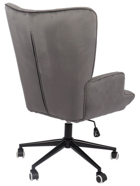 Πολυθρόνα-Μπερζέρα Lobima Pakoworld Περιστρεφόμενη Ανθρακί Βελούδο με Βάση σε Μαύρη Απόχρωση 71x68x104εκ