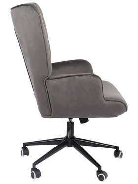 Πολυθρόνα-Μπερζέρα Lobima Pakoworld Περιστρεφόμενη Ανθρακί Βελούδο με Βάση σε Μαύρη Απόχρωση 71x68x104εκ