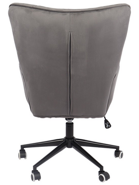 Πολυθρόνα-Μπερζέρα Lobima Pakoworld Περιστρεφόμενη Ανθρακί Βελούδο με Βάση σε Μαύρη Απόχρωση 71x68x104εκ