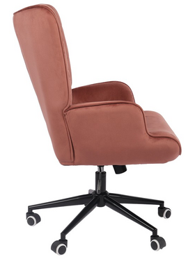 Πολυθρόνα-Μπερζέρα Lobima Pakoworld Περιστρεφόμενη Σάπιο Μήλο Βελούδο με Βάση σε Μαύρη Απόχρωση 71x68x104εκ