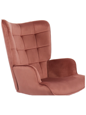 Πολυθρόνα-Μπερζέρα Lobima Pakoworld Περιστρεφόμενη Σάπιο Μήλο Βελούδο με Βάση σε Μαύρη Απόχρωση 71x68x104εκ