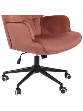 Πολυθρόνα-Μπερζέρα Lobima Pakoworld Περιστρεφόμενη Σάπιο Μήλο Βελούδο με Βάση σε Μαύρη Απόχρωση 71x68x104εκ