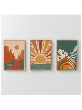 Πίνακας Bemvy Pakoworld Τρίπτυχος με Ψηφιακή Εκτύπωση και Πλαίσιο 33x1.5x48εκ