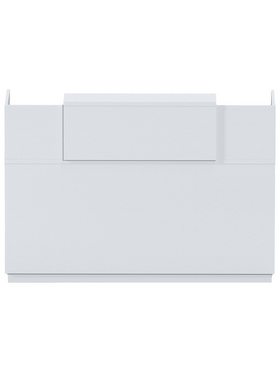 Γραφείο Reception Lotus Pakoworld σε Λευκή Απόχρωση  140x70x110εκ