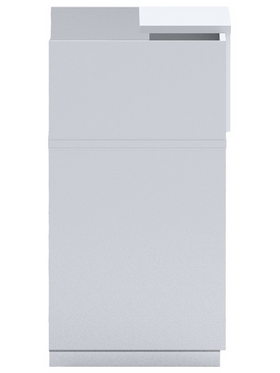 Γραφείο Reception Lotus Pakoworld σε Λευκή Απόχρωση  140x70x110εκ