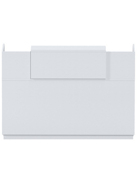 Γραφείο Reception Lotus Pakoworld σε Λευκή Απόχρωση  180x70x110εκ