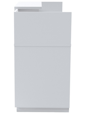 Γραφείο Reception Lotus Pakoworld σε Λευκή Απόχρωση  180x70x110εκ