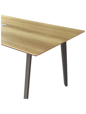 Τραπέζι Συνεδριάσεων Επαγγελματικό Denith Pakoworld Ανθρακί-Φυσικό 180x100x75εκ