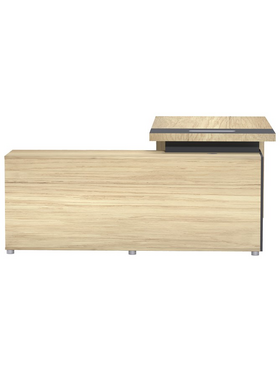 Γραφείο Επαγγελματικό Lotus Pakoworld με Δεξιά Γωνία σε Φυσική-Ανθρακί Απόχρωση  160x160x75εκ