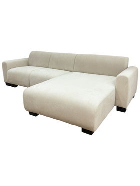 Γωνιακός Αναστρέψιμος Καναπές Erros Pakoworld Ύφασμα Μπεζ 287x161x71εκ