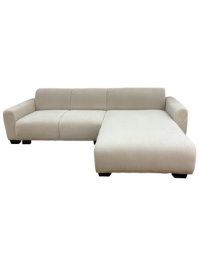Γωνιακός Αναστρέψιμος Καναπές Erros Pakoworld Ύφασμα Μπεζ 287x161x71εκ