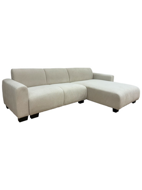 Γωνιακός Αναστρέψιμος Καναπές Erros Pakoworld Ύφασμα Μπεζ 287x161x71εκ