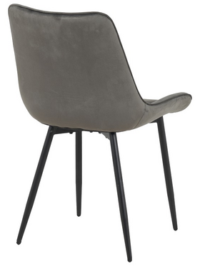 Καρέκλα Berne Pakoworld Βελούδο σε Ανθρακί Απόχρωση 53x62x84εκ