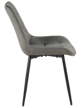 Καρέκλα Berne Pakoworld Βελούδο σε Ανθρακί Απόχρωση 53x62x84εκ