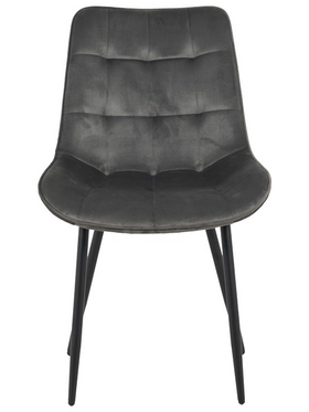 Καρέκλα Berne Pakoworld Βελούδο σε Ανθρακί Απόχρωση 53x62x84εκ