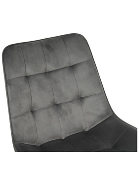 Καρέκλα Berne Pakoworld Βελούδο σε Ανθρακί Απόχρωση 53x62x84εκ