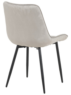 Καρέκλα Berne Pakoworld Βελούδο σε Γκρί Απόχρωση 53x62x84εκ