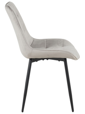 Καρέκλα Berne Pakoworld Βελούδο σε Γκρί Απόχρωση 53x62x84εκ