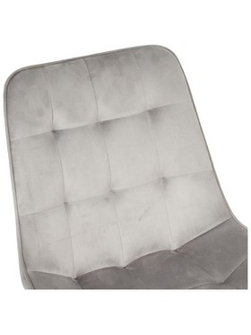 Καρέκλα Berne Pakoworld Βελούδο σε Γκρί Απόχρωση 53x62x84εκ