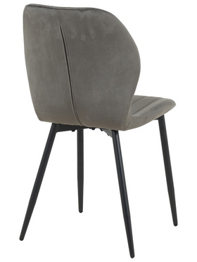 Καρέκλα Jelour Pakoworld Βελούδο σε Ανθρακι Απόχρωση 46.5x60x84εκ