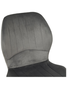 Καρέκλα Jelour Pakoworld Βελούδο σε Ανθρακι Απόχρωση 46.5x60x84εκ